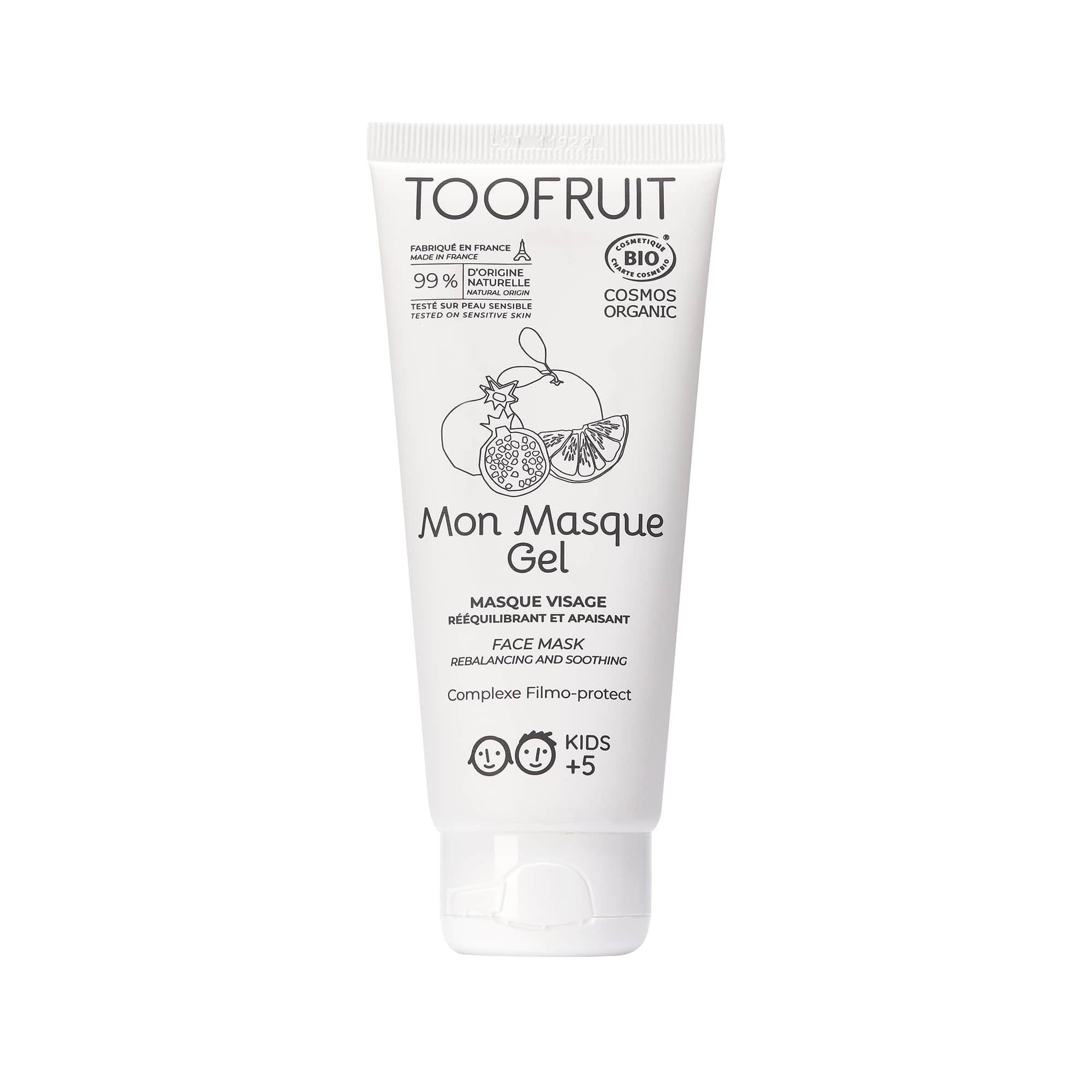 Toofruit Balansująca maska do twarzy dla dzieci GREJPFRUT-GRANAT 100ml