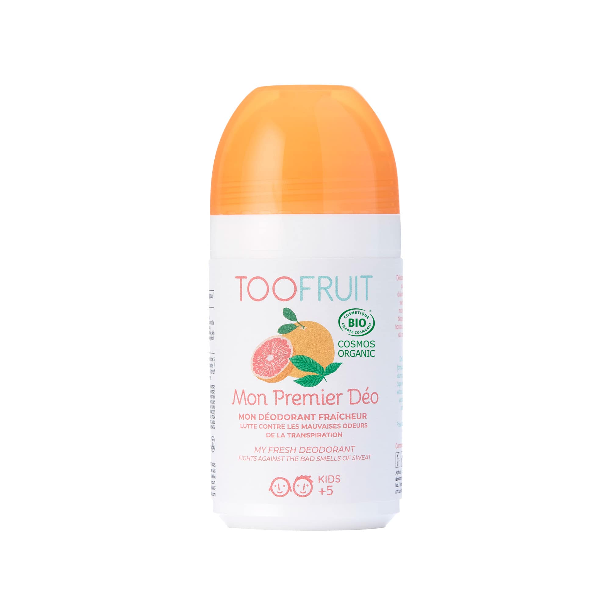 Toofruit Dezodorant w kulce dla dzieci Grejpfrut-Mięta 50ml