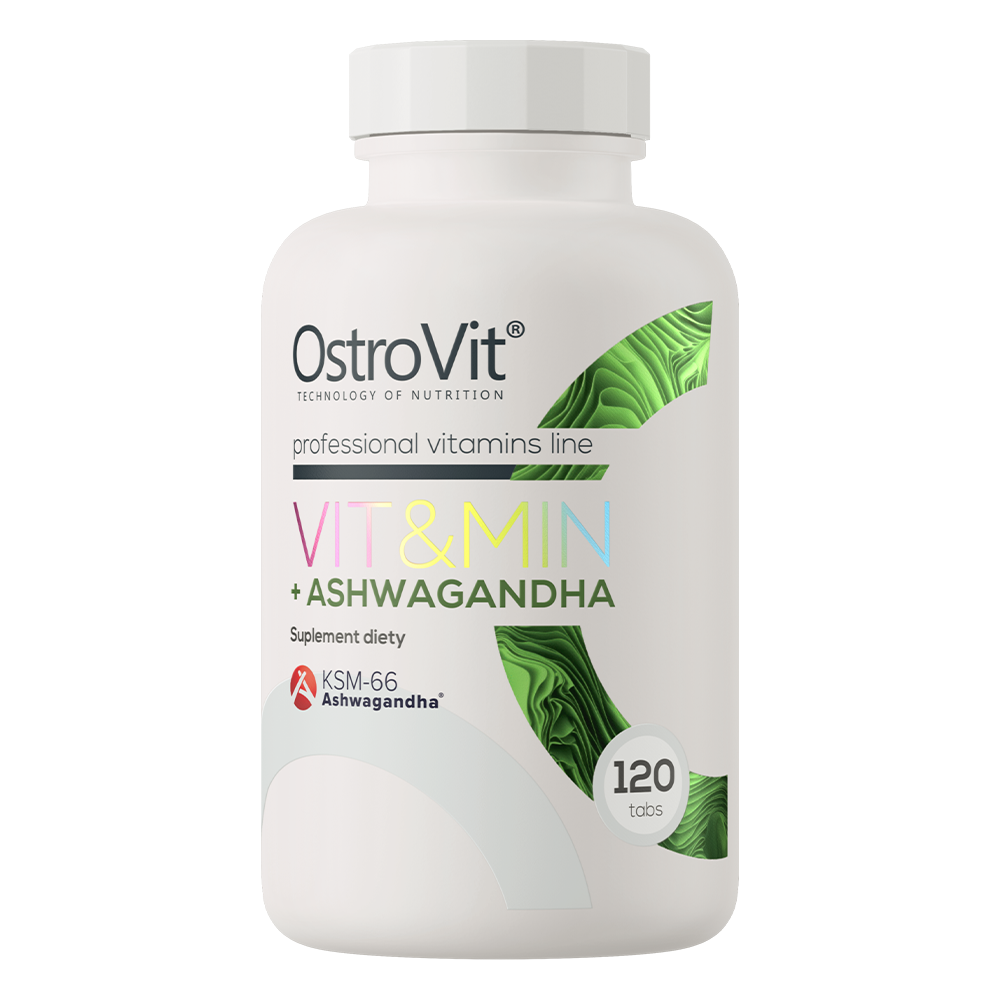 OstroVit VIT&MIN + Ashwagandha 120 tabletek