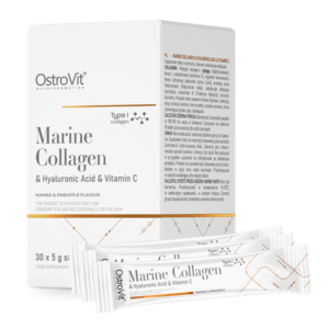OstroVit Kolagen Morski + Kwas Hialuronowy + Witamina C 5 g x 30 BOX mango z ananasem
