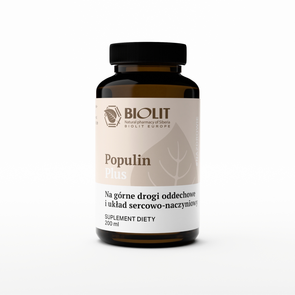 Biolit Populin Plus - płyn na górne drogi oddechowe i serce 200ml