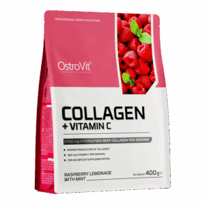 OstroVit Kolagen + Witamina C 400 g lemoniada malinowa z miętą